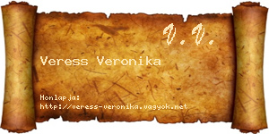 Veress Veronika névjegykártya